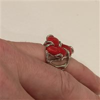 Anello Vidali Gioielli Donna in Argento Corallo ANAR-34-34 - ANAR-34-34